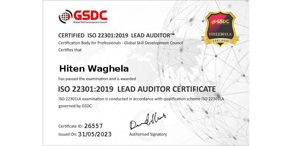 CERTIFICATE