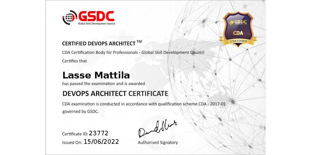 CERTIFICATE