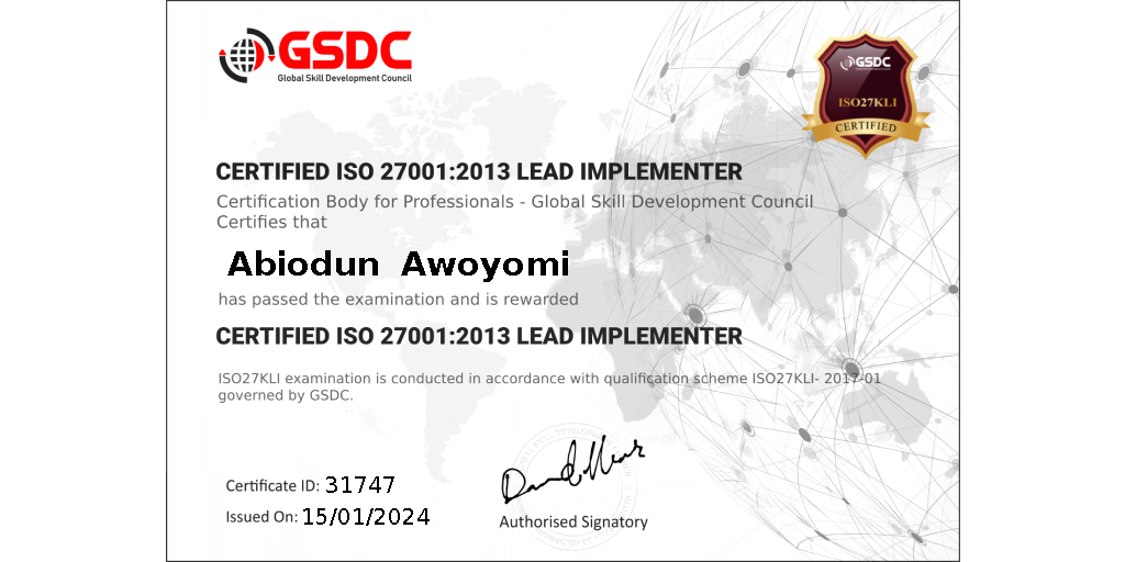 CERTIFICATE