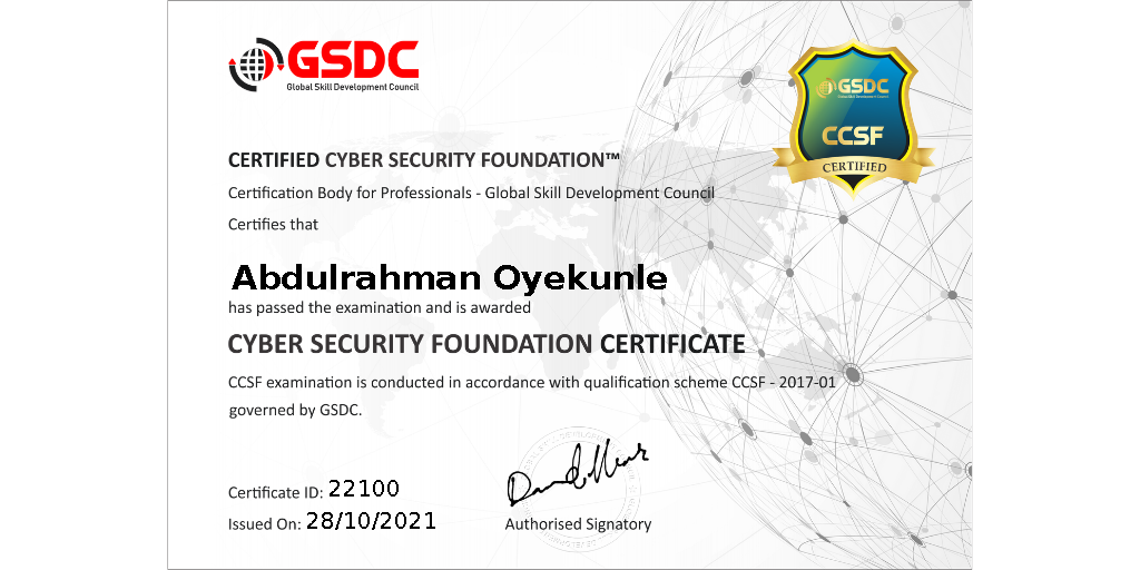 CERTIFICATE