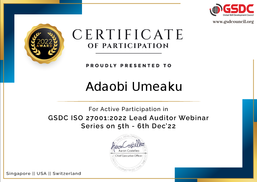 CERTIFICATE