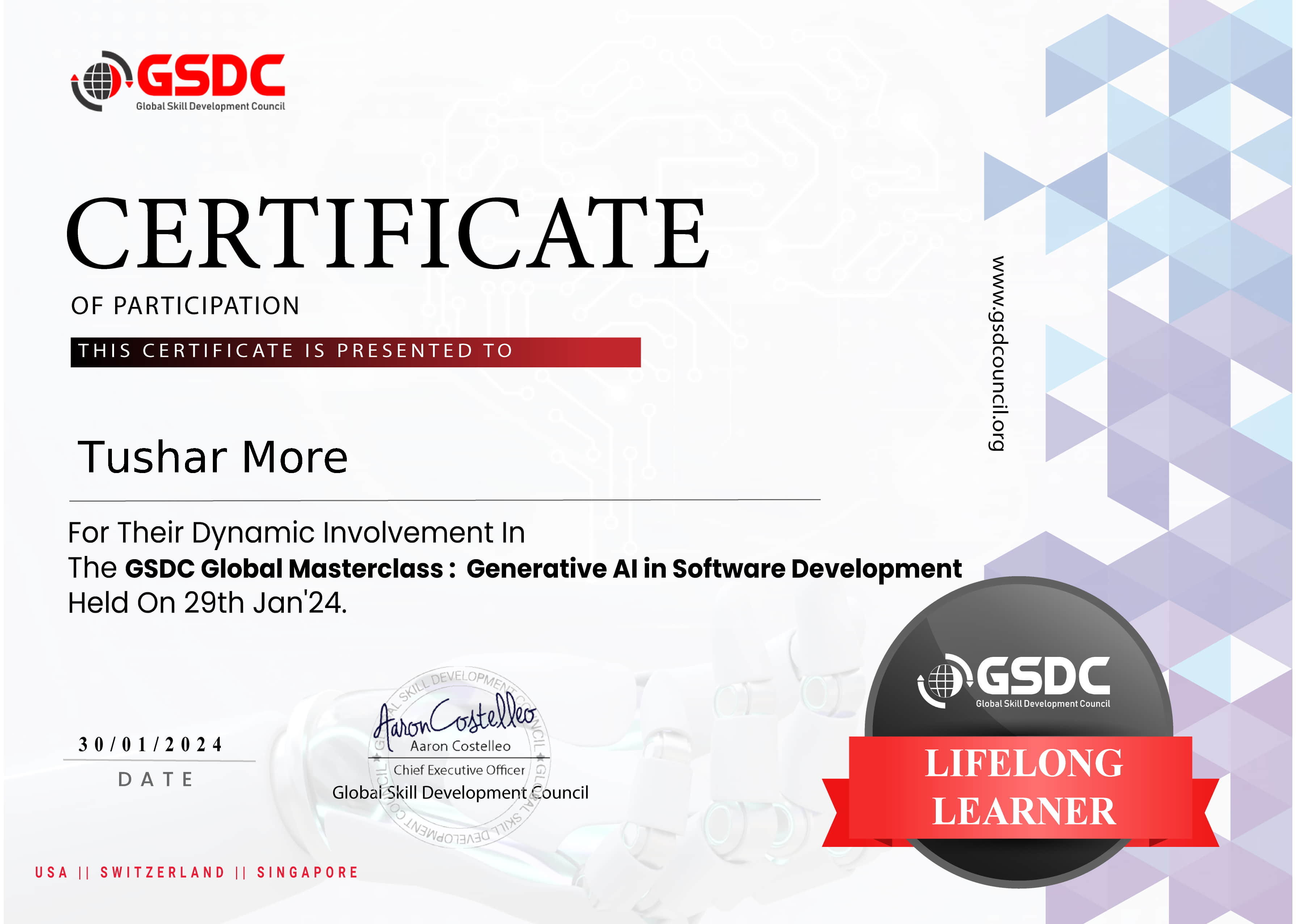 CERTIFICATE