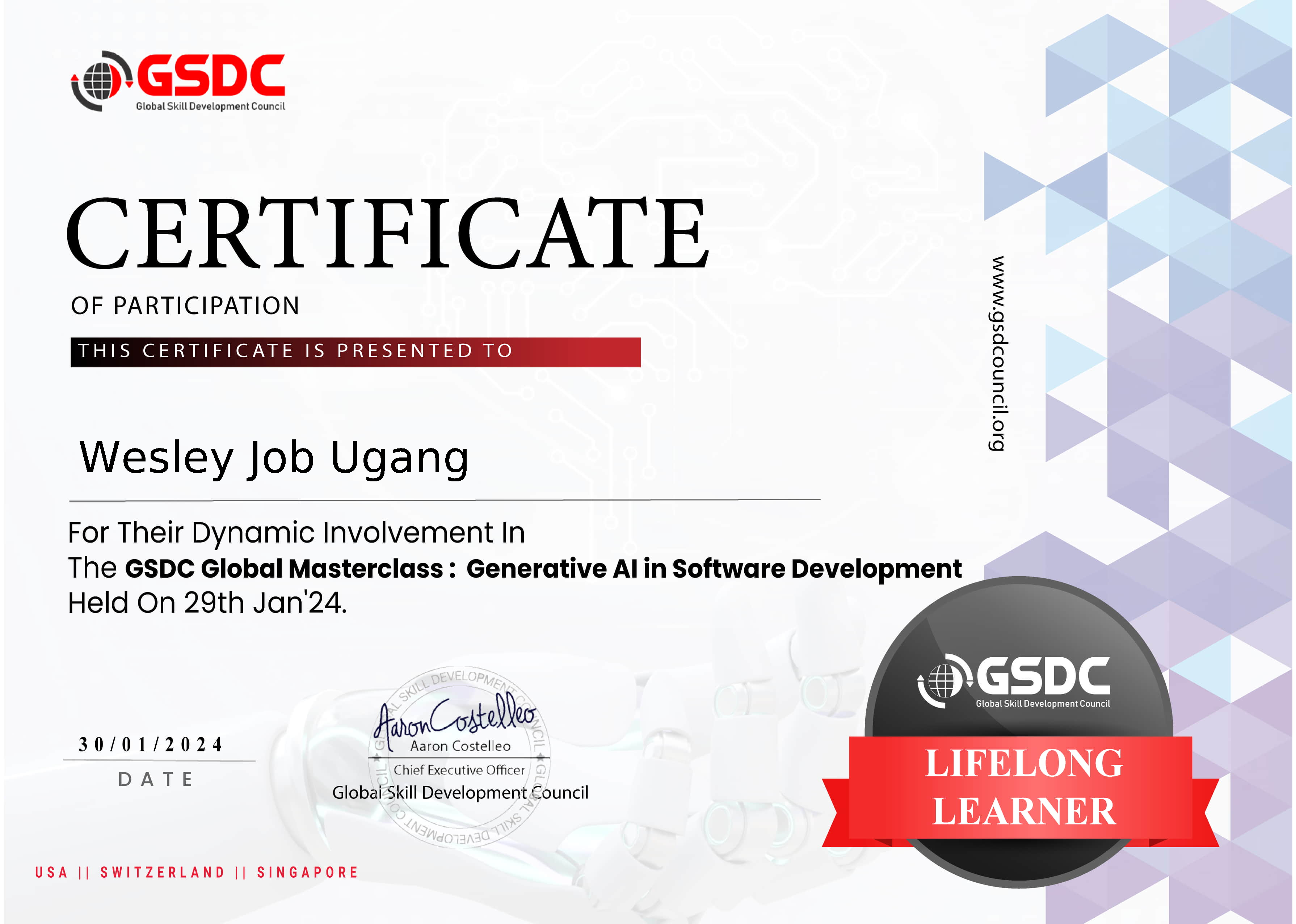 CERTIFICATE