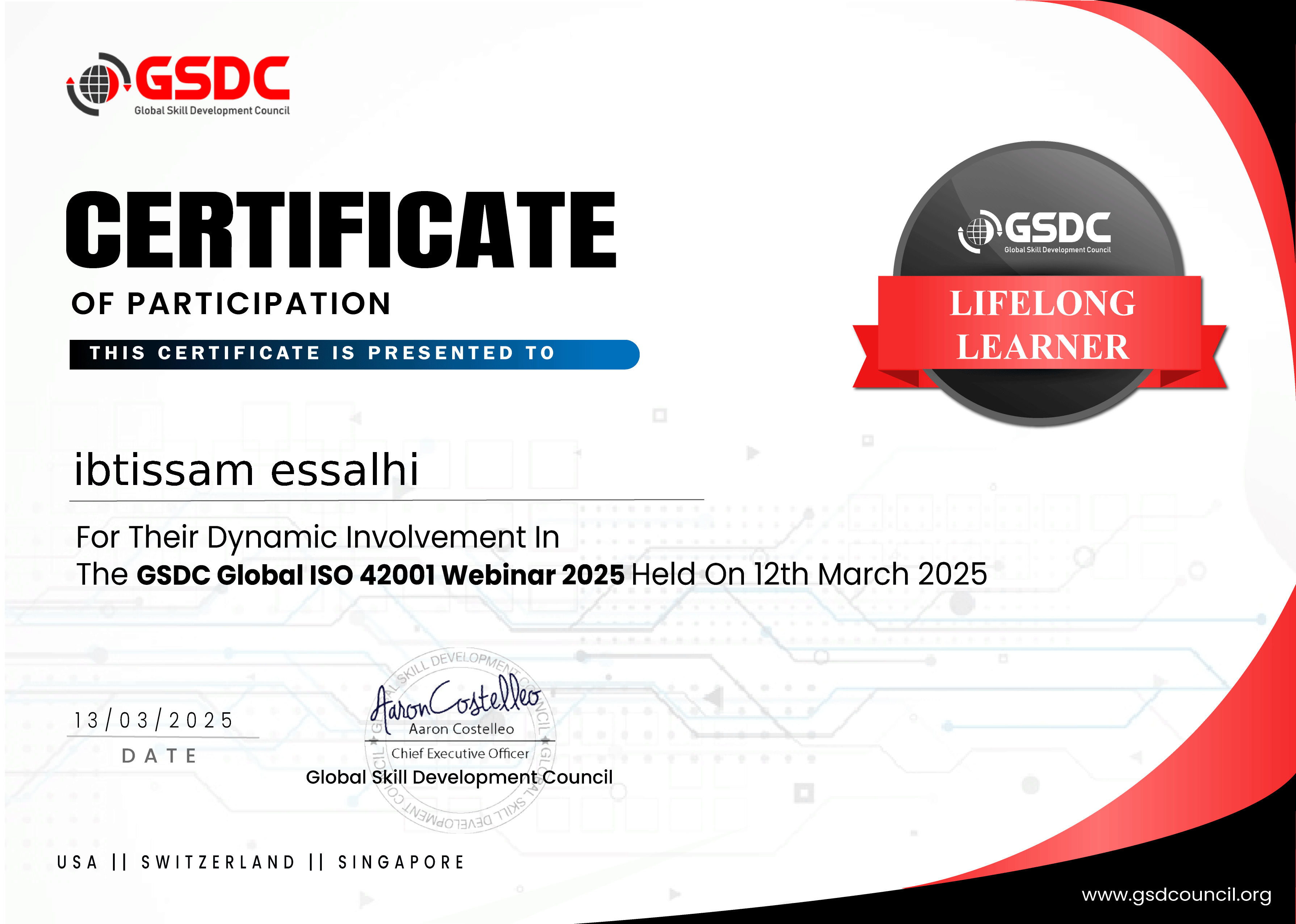 CERTIFICATE