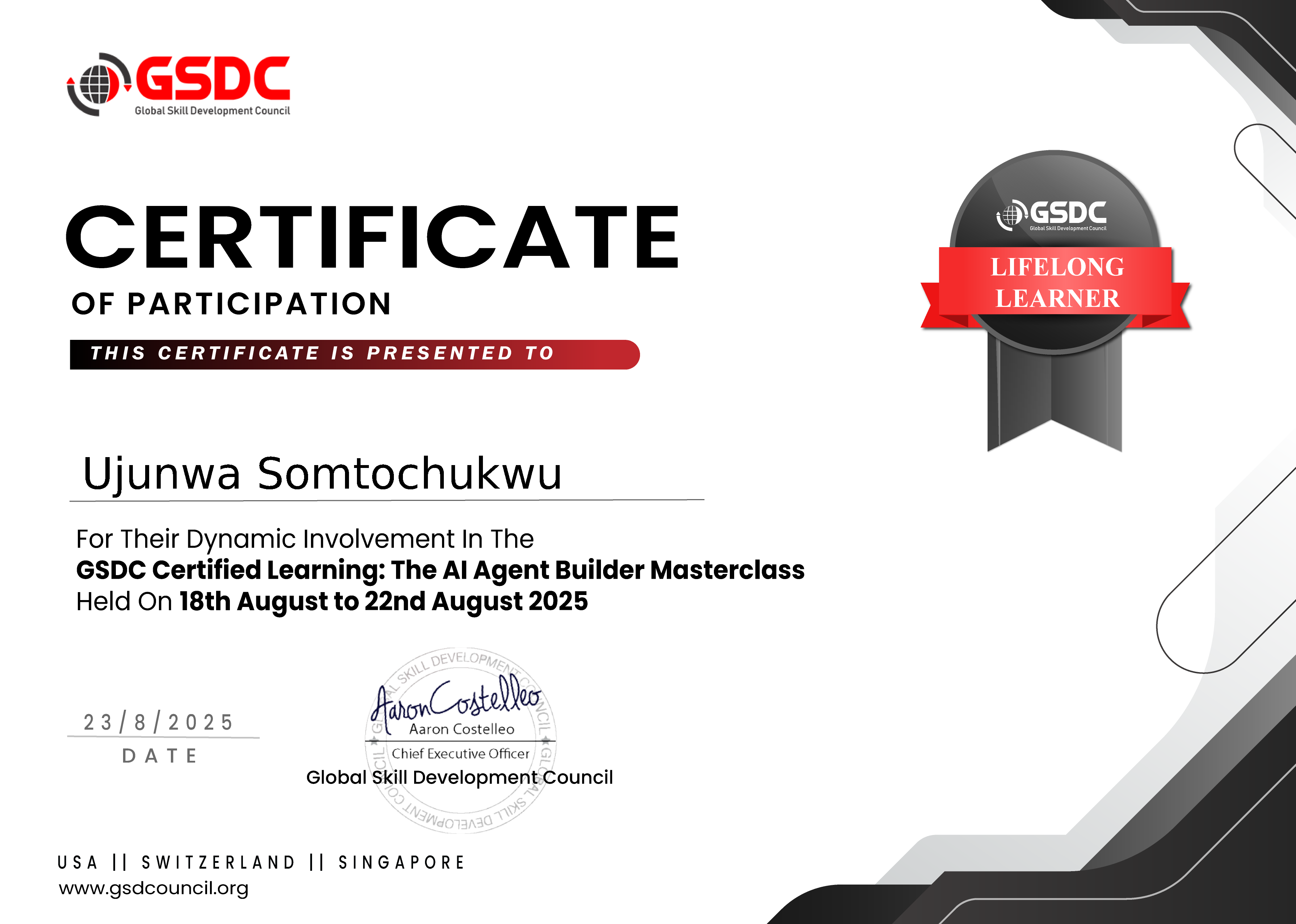CERTIFICATE