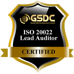 Certification badge for ISO 27001 Lead Auditor